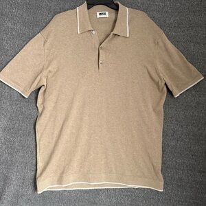 Men's Beige Polo Shirt Sz XXL